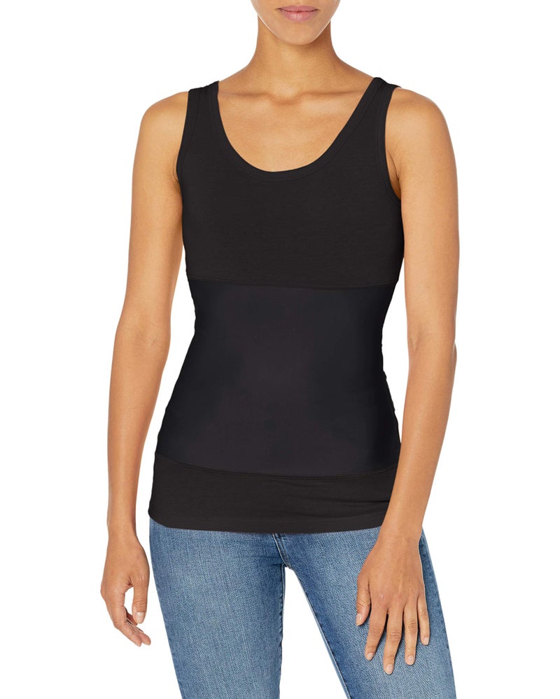 Yummie TummieÂ® Boyfriend 3-Panel Shaping Tank, Black, X-Large - Image 1